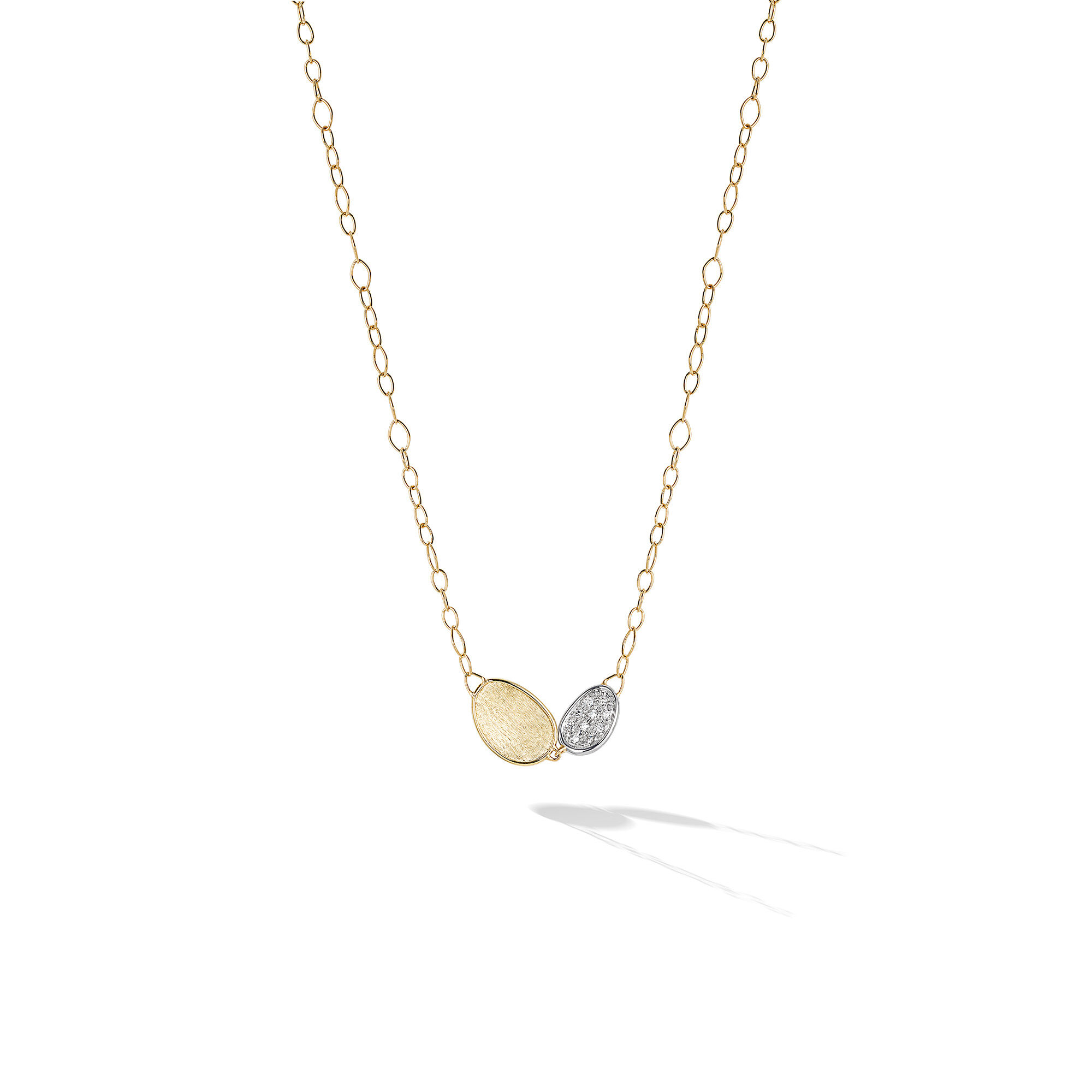 Marco Bicego Lunaria Yellow Gold and Diamond Necklace | Maison Birks